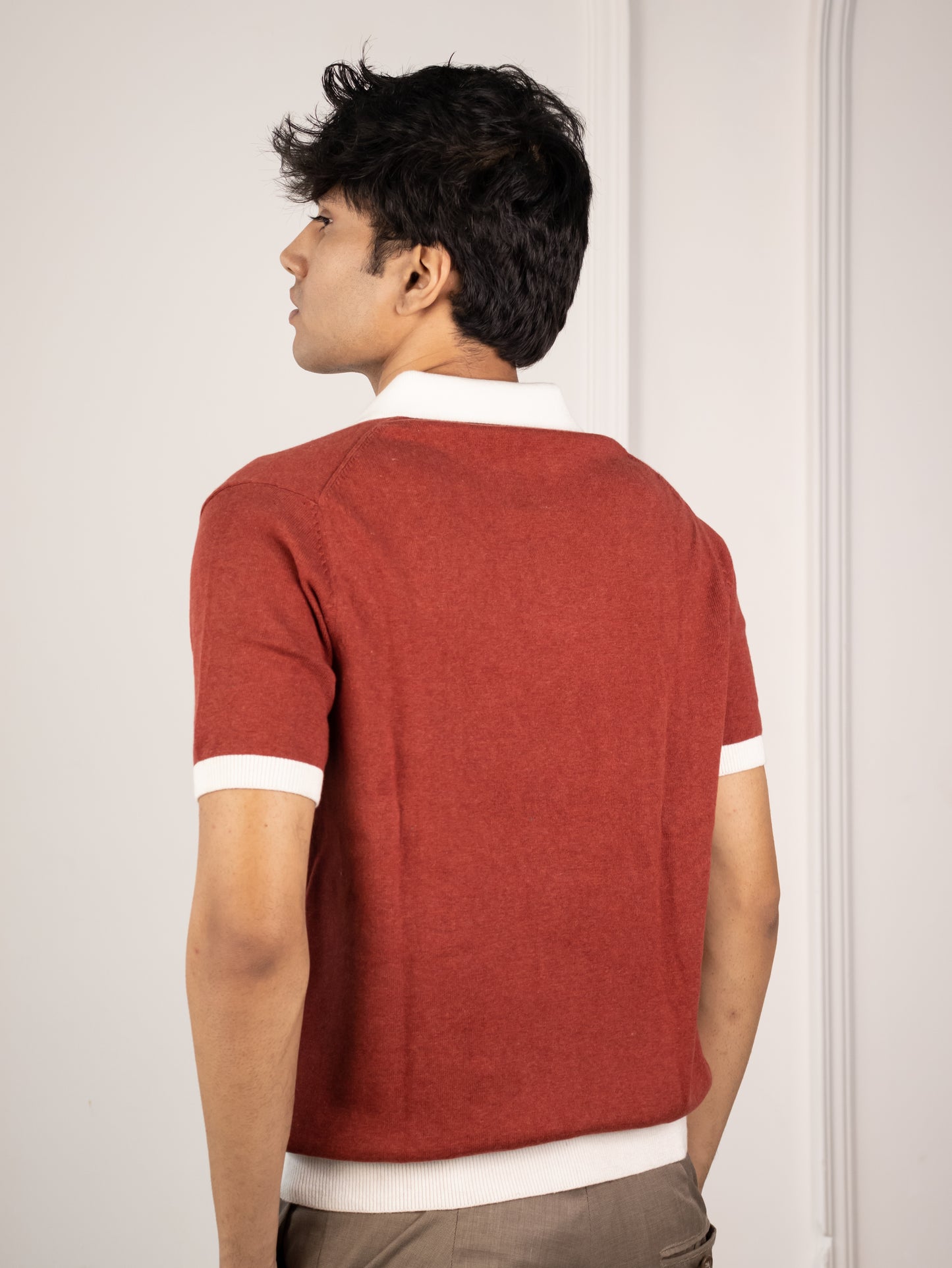 Buttonless Club Polo (Brick)