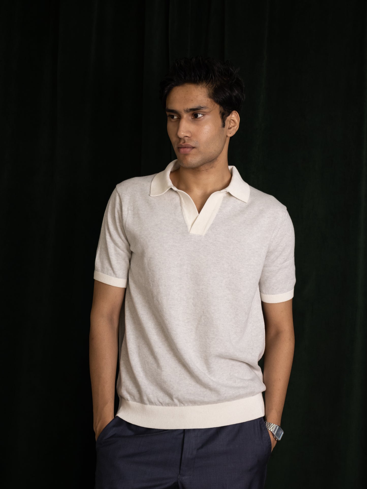 Buttonless Club Polo (Smoke)